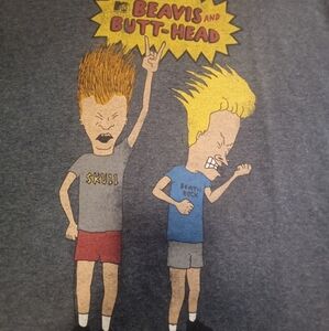 Beavis And Butt-Head Graphic T-Shirt Mens Large Short Sleeve blue shirt